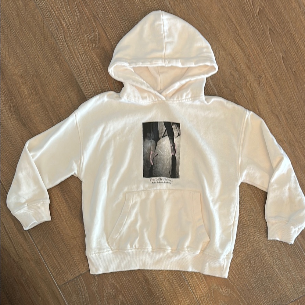 White Hoodie with Graphic Print